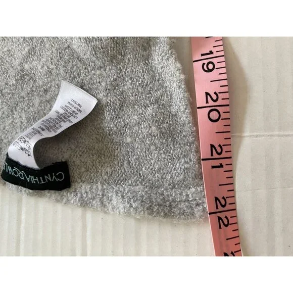 Cynthia Rowley Light Gray Acrylic Blend Wrap Scarf One Size Boho Fairy - Picture 5 of 6